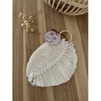 Plume macramé ecru