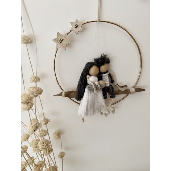 Suspension macramé famille