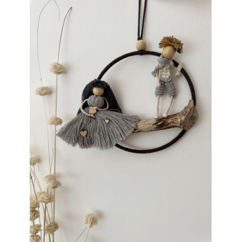 Suspension macramé duo