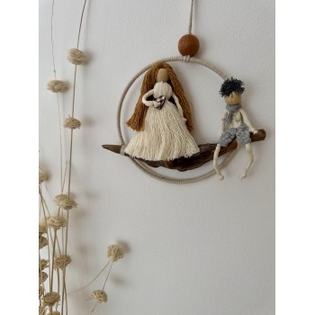 Suspension macramé duo