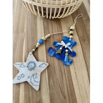 Suspension ourson bleu