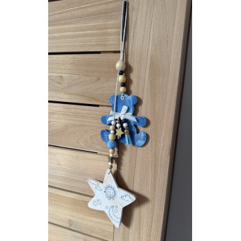 Suspension ourson bleu
