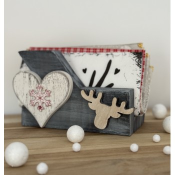 Porte serviettes gris coeur