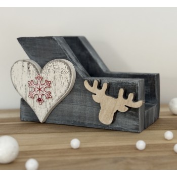 Porte serviettes gris coeur