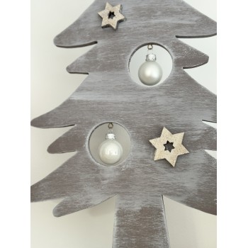 Sapin taupe décoratif Noël