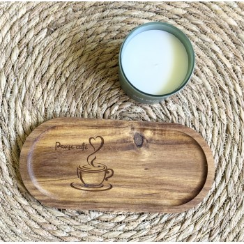 Dessous de tasse avec bougie