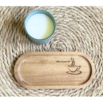 Dessous de tasse avec bougie