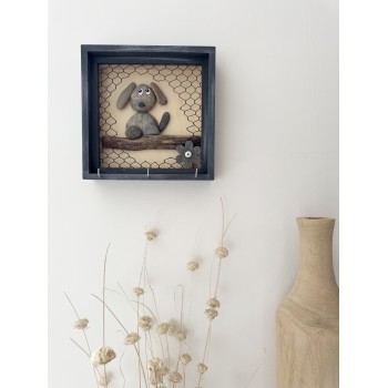 Cadre grillage porte clés...