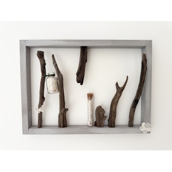 Cadre beige bois flotté