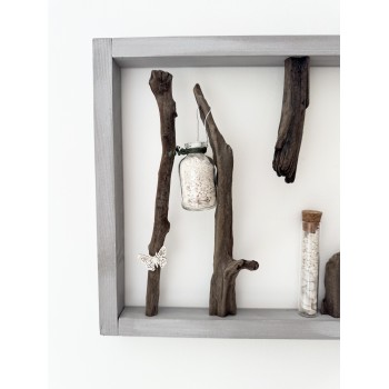 Cadre beige bois flotté