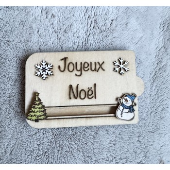 Porte carte cadeau Noël