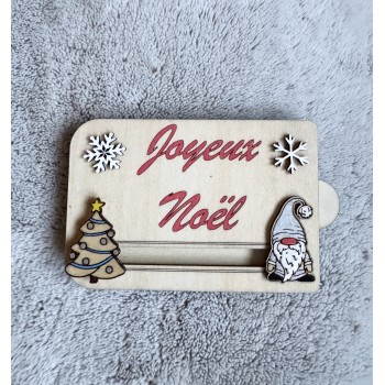 Porte carte cadeau Noël