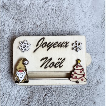 porte carte cadeau Noël