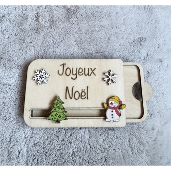 Porte carte cadeau Noël