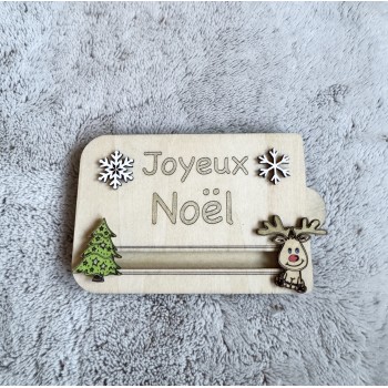 Porte carte cadeau Noël