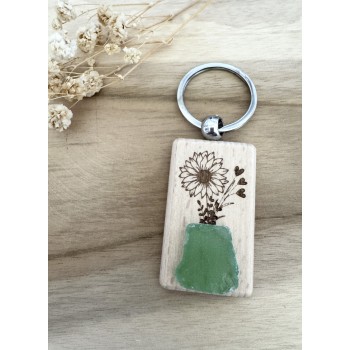 Porte clé verre poli