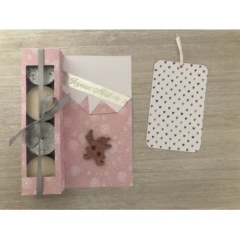 Carte cadeau grise et rose